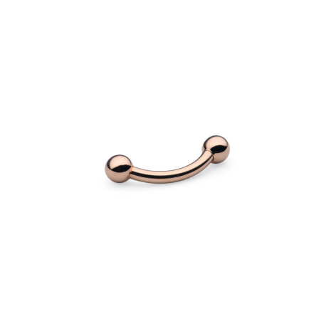 Curved Barbell W/ Ball Ends - Rose Gold